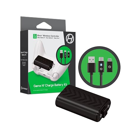 Hyperkin Game N' Charge Battery Kit for Xbox Wireless Controller (Xbox Series X/S) - Black