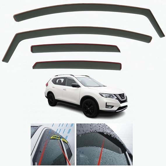 4x Rain Wind Deflectors for Nissan X-Trail 2013 2014 2015 2016 2017 2018 2019 2020 2021