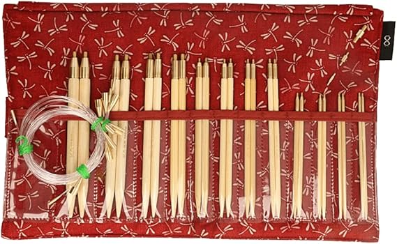 Seeknit KA57825-02 Circular Knitting Set Bamboo Red Standard