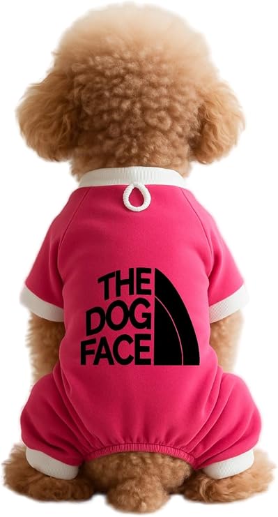 Kedi ve Köpek Kıyafeti & Elbisesi Pembe 4 Bacak Tulum The Dog Face L