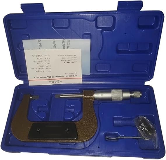 Micrometer, Precision Carbide Blade Micrometer Knife Edge Micrometer Thin Blade Outer Diameter Micrometer 0-25mm Annular Groove Micrometer(50-75mm)