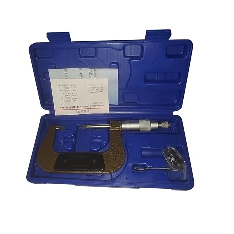 Micrometer, Precision Carbide Blade Micrometer Knife Edge Micrometer Thin Blade Outer Diameter Micrometer 0-25mm Annular Groove Micrometer(25-50mm)