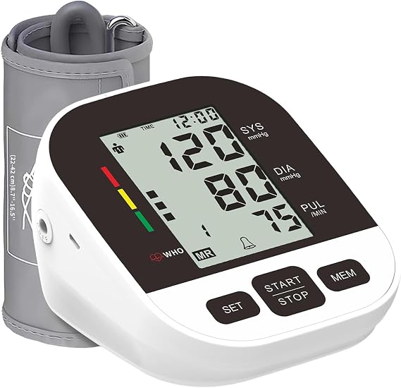 Blood Pressure Monitor for Home Use, Upper Arm Blood Pressure Machine with Large Cuff (8.7-16.5), Automatic BP Cuff with Large Screen, 2 User, 198 Memories