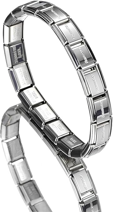 AEE® Erkek Bileklik Paslanmaz Çelik İtalyan Charm kişiselleştirilebilir Unisex Kadın Bileklik