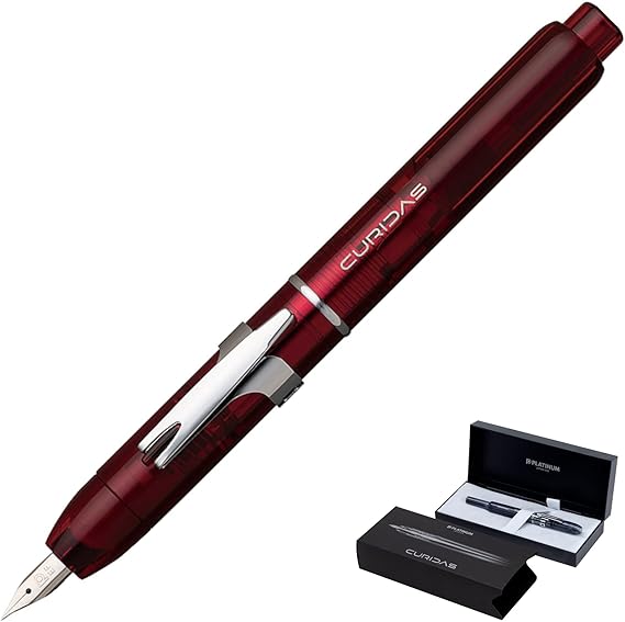 Platinum Fountain Pen, Curidus, Grand Red, Fine Point, PKN-7000#77-2