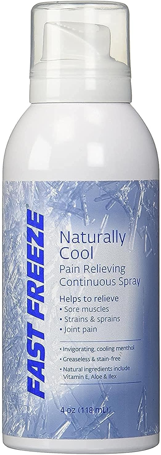 Fast Freeze All-Natural Cooling Pain Relief Therapy: Continuous Spray, 4 fl oz, packaging may vary