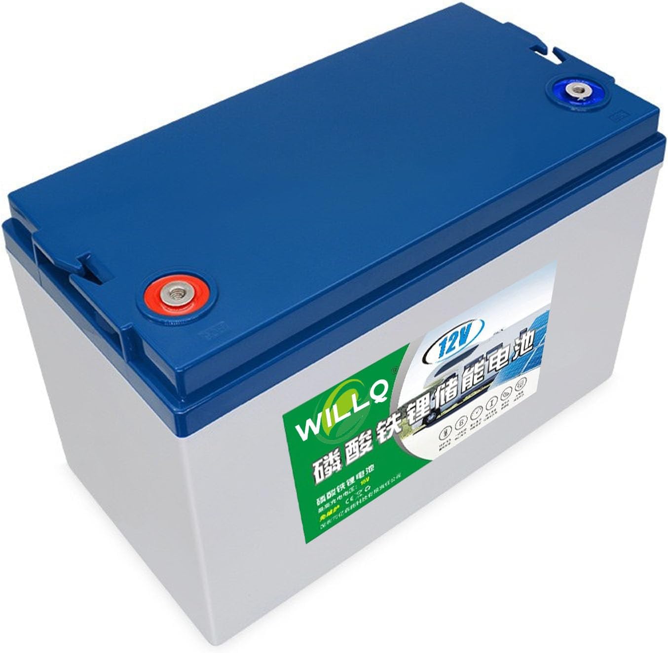 12V 100AH LiFePO4リチウムバッテリー 2000回以上のディープサイクルに対応する充電式リン酸鉄リチウムバッテリー（魚群探知機、キャンプ用ライト、ソーラーパネルなどに最適）