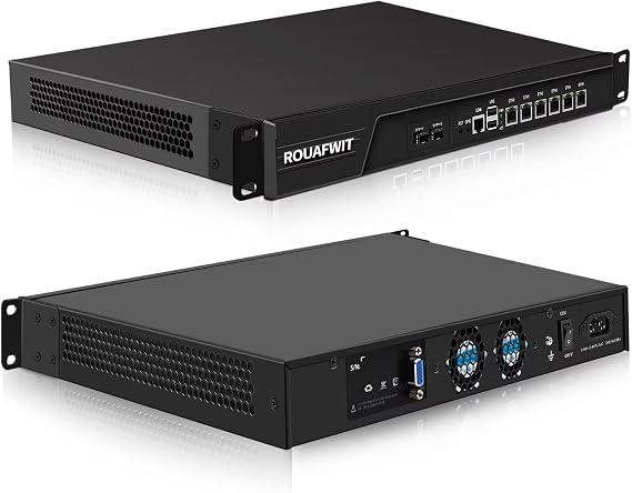 Firewall, 19 Inch 1U Rackmount, OPNsense, Network Appliance, i7-3520M, 2 x SFP+ 82599es 10Gbe/6 i226V Lan/2USB/COM/VGA/SIM, DDR3 8G RAM 256G SSD