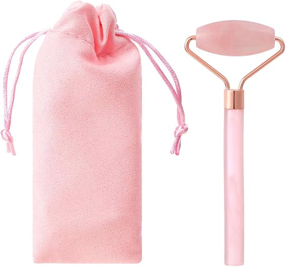 MINISO Jade Facial Roller,Anti Aging Massager for Face & Eye,Puffiness,Migraine,Wrinkles,Pain Relief and Minor Injury,Skin Care Products with Storage Bag