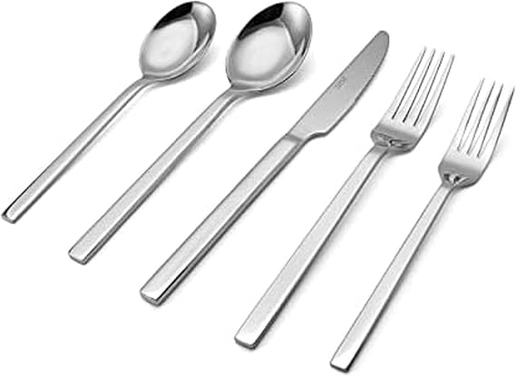 Towle Living Forged Paros Flatware Set,Silver,20 Piece Set