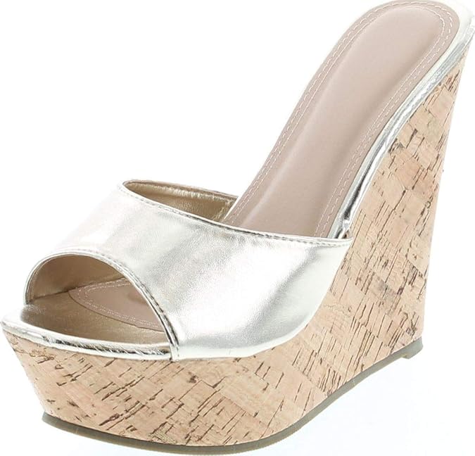 Womens Ardo-42 Popular Wedge Sandal,Gold,8.5