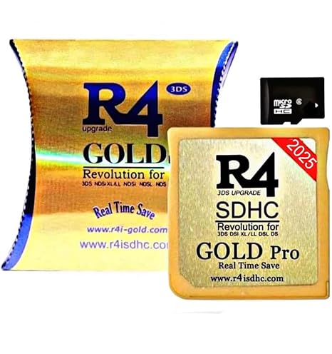 R4 SDHC Gold pro + USB Adapter KIT with 8 GB Micro SD Will Work ON DS DSI 2DS 3DS