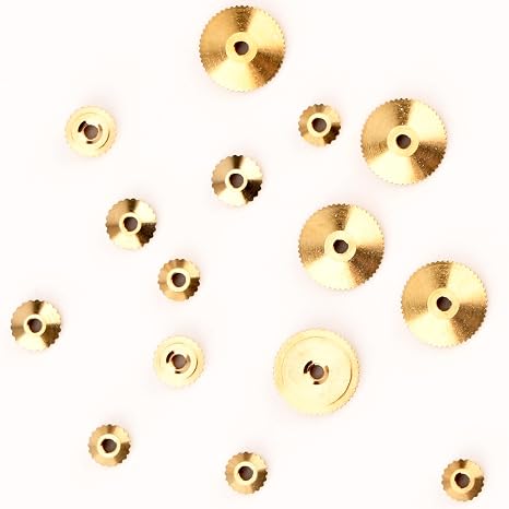 15 Pcs Brass Clock Hand Nut Assortment 5/6/10mm OD for Grandfather Wall Mantel Clock Parts Smooth Timekeeping