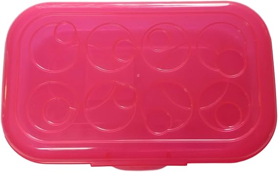 Sterilite Pink Transparent Pencil Case Box