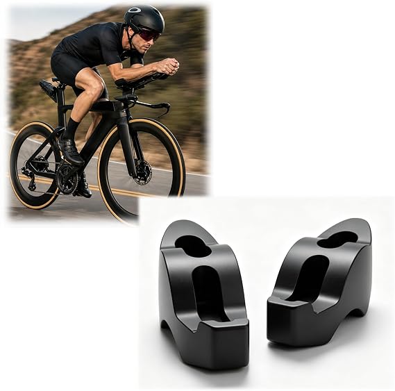 Aerobar Tilt Booster Adapter Compatible with Profile Design A2 System, 15 Angle Adjustment Spacer for Triathlon TT Bike Aero Extensions, Improves Aero Position and Riding Comfort(2PC)