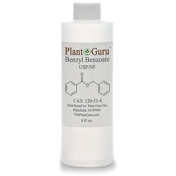 Benzyl Benzoate USP Grade Liquid 8 fl. oz. - Great for Fragrance/Aroma Compounds, Cosmetics, Hair & Scalp Products.