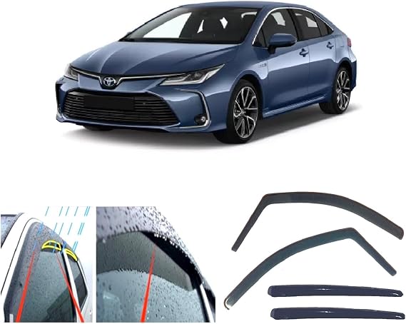 4x Wind Deflectors for TOYOTA Corolla (E210) 4-door Saloon 2019 2020 2021 2022 2023 2024 2025 2026 Weather Shields/Sun Visors/Rain Guards
