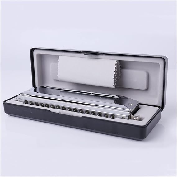 16-hole Chromatic Harmonica Wide-range 16-hole 64-tone Chromatic Scale C Harmonica Instrument Harmonica Musical Instrument