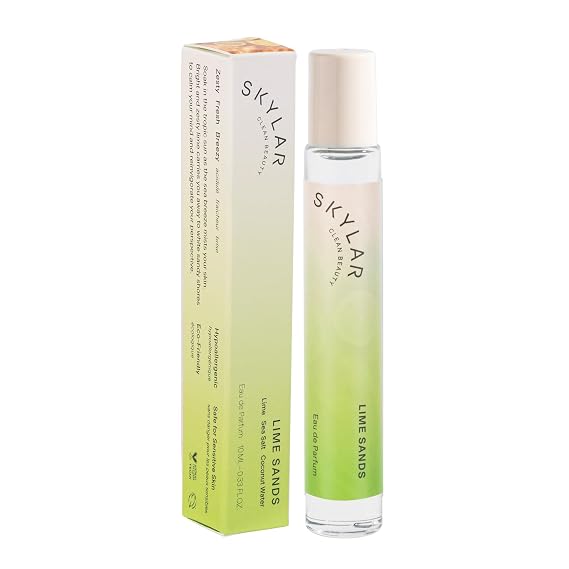 Skylar Lime Sands, Rollerball Perfume for Women, Coconut Citrus, 0.33 Fl oz