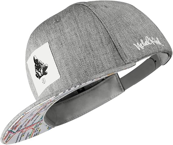 Nebelkind Snapback-Cap Men Women Berlin Grey, OneSize, Base-Cap, Size Adjustable, Unisex, Trendy, Streetwear Style, Baseball Cap with Straight Peak, Retro
