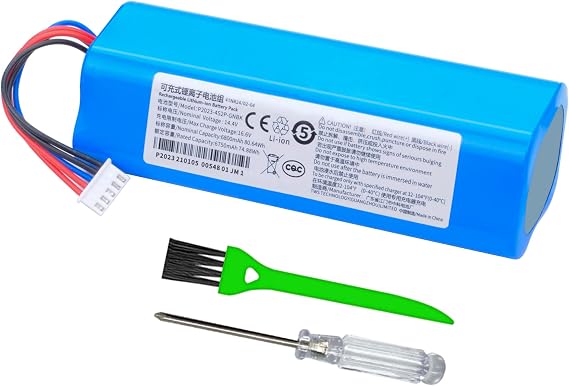 6800Mah Battery for Ecovacs Deebot T5 T8 T8+ T9 T9+ T20 Deebot Ozmo 950 T10 T9 DX65 DX93 DX96 T10 DBX33 DX9G DLX11-54 DLX11-21/61 DBX11-11/21 X1 Turbo Omni T10 Turbo T10 Plus Vacuums Batteria 14.4V
