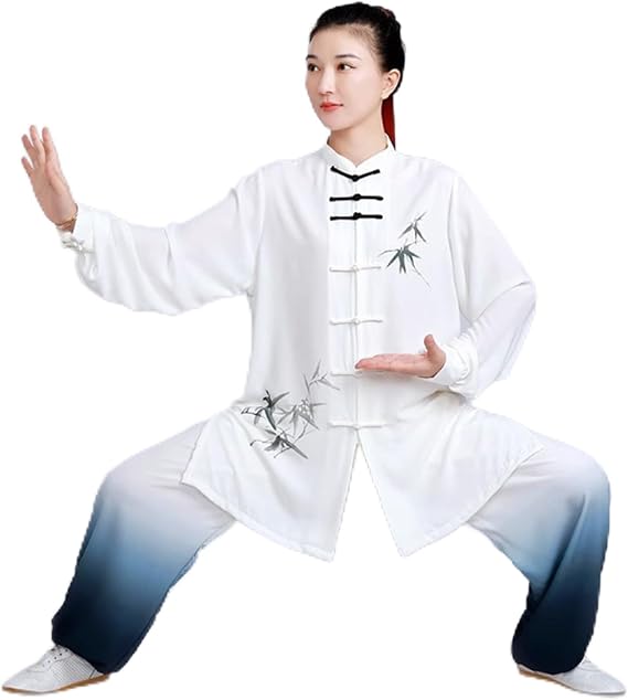 Womens Martial Arts Uniform Tai Chi Suit Chinese Kung Fu Clothing for Morning Gymnastics Wushu