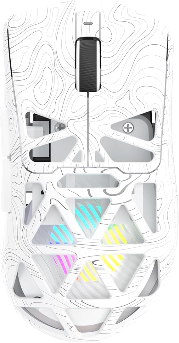 Aula SC620 PAW3311 Sensör 12000 DPI 1000Hz Kablolu ve Kablosuz Gaming Oyuncu Mouse Desenli Beyaz