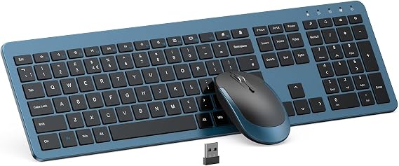 seenda Wireless Keyboard and Mouse Combo, Slim Full-Size Design