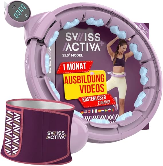 Swiss Activa+ Silent Hula Hoop with Waist Trainer