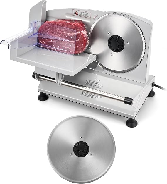 VEVOR Meat Slicer, 6.7" Electric Deli Slicer Machine with 2 SUS420 Blades