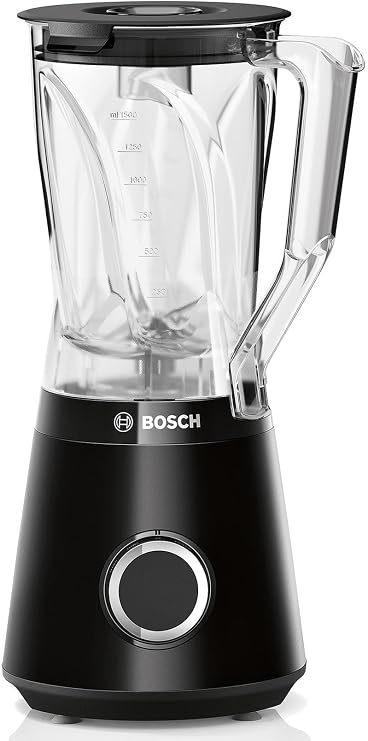 Bosch Hausgeräte VitaPower Series 4 MMB6141B Stainless Steel Blender Blender Made in Germany Tritan Mixing Container 1.5 Litre Dishwasher Safe Parts 30,000 RPM 1200 W Black