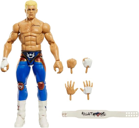 Mattel WWE Cody Rhodes Elite Collection Action Figure, Deluxe Articulation & Life-like Detail with Iconic Accessories, 6-inch