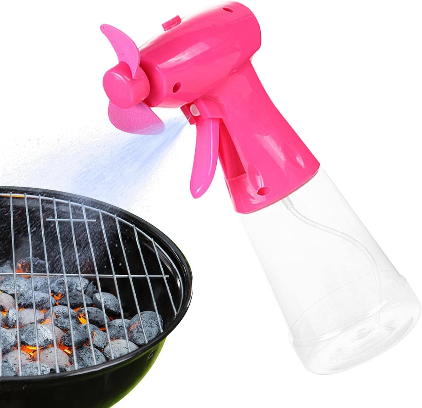 Hand Held Fan with Water Mist,Personal Cool Mist Fan | Water Bottle Sprayer Fan, Battery Operated, Use as Desktop, Handheld Fan Sukusi