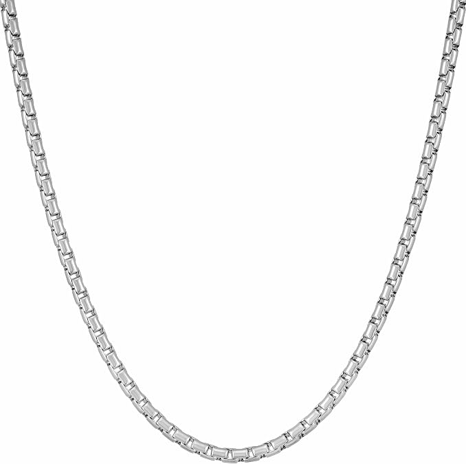 LIFETIME JEWELRY 24K 2.2mm Rounded Box Chain Necklace for Women Men - 10X Thicker Real Gold Plated - Made in USA with Lifetime Replacement