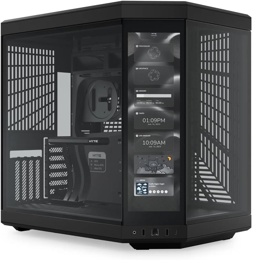 Hyte Y70 Touch Mid Tower Case - Black E-ATXM-ATXM-ITX