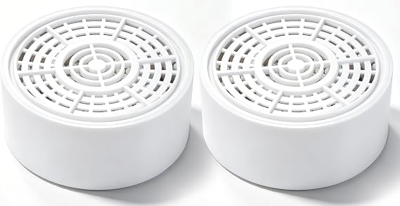 2-Pack Universal Replacement Bath Filter Cartridge, Compatible with Crystal Quest, Beati. Removes Chlorine, Contaminants & Odors.