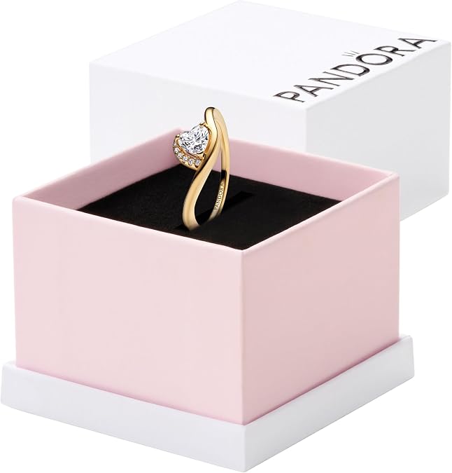PANDORA Wavy Heart Ring