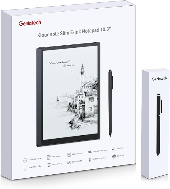 Kloudnote Slim 10.3" E-Ink Notepad + One More Digital Pen