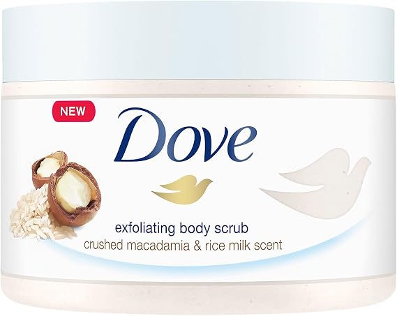 Dove Body Peeling Macadamia Nuts and Rice Milk 225 ml White