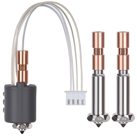 Kobra 3 Max Hotend Upgrade,All-Metal Extruder Replacement+0.4/0.6/0.8mm | Quick-Swap Hardened Steel Nozzles and Silicone Cover Compatible with Anycubic Kobra 3 Max/Combo 3D Printer