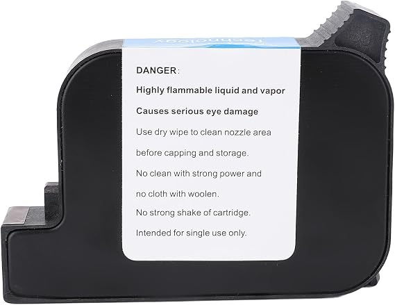 Quick Dry Solvent Ink Cartridge, 42ML Quick Dry Ink Cartridge, Fast Dry Ink Cartridge Replacement for 0.5inch/12.7mm Handheld Inkjet Printers