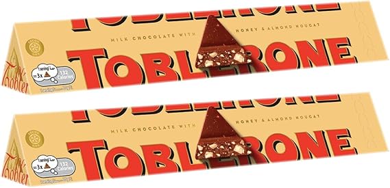 Toblerone Sütlü Çikolata, Bal ve Badem Nuga, 100 Gr, 2 Adet
