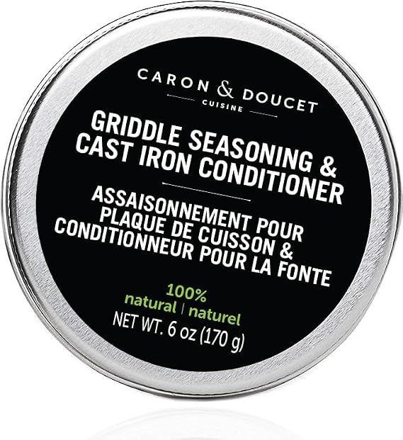 CARON & DOUCET Griddle Seasoning & Cast Iron Conditioner 2 in 1 Formula | Best For Maintaining, Protecting & Conditioning Griddle!
