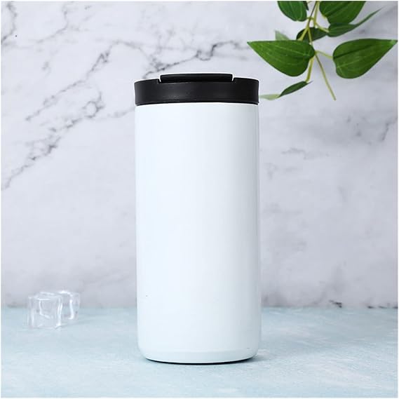 Stainless Steel Coffee Bottle Thermal Mug Leakproof Car Vacuum Flasks Coffee Cup Travel Portable Insulated Bottles (Color : Black, Size : 6.5 * 20cm) (White 6.5 * 20cm)