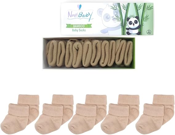 5-Piece Bamboo Newborn Baby Socks