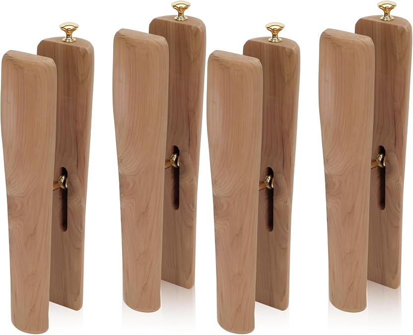 Cedar Boot Tree Shaft Shaper, 14 Inch Wooden Inserts for Men & Womens Boots, Tall Boot Inserts Shape Holders