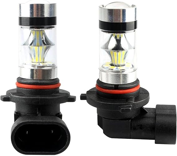 2 Pack 9005/9006 LED Car Fog Light Bulb, 12V 100W Low Beam Lights, 6500K Front Light, Daytime Running lights, Universal for Most Vehicles Bulb Replacement Kit (White Light)