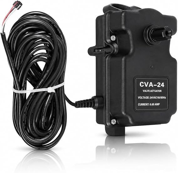 CVA-24T Valve Actuator 3-Port CVA-24T Valve Actuator Compatible with All 24VAC Control Systems, Replacement for Pentair 263045 Valve Actuator, 24 Volt AC, 180 Degree Rotation, 3-Wire, 25-Feet