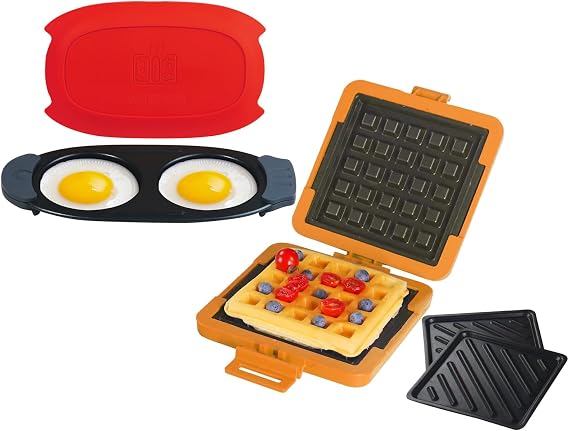 MKYSAIL Rapid Breakfast 3-in-1 Bundle:Egg Cooker & Waffle Sandwich Maker Set,90-Second Gourmet Meals,Space-Saver for Dorms/Travel,Dishwasher Safe, Ultimate Gift Bundle