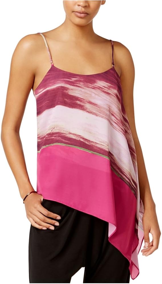 Rachel Roy Womens Printed Asymmetrical Tank Top